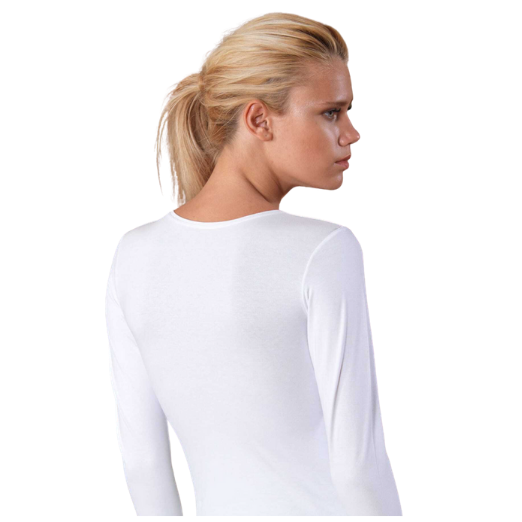 White Long Sleeve T-Shirt-Women's T-shirt-Shopanisa